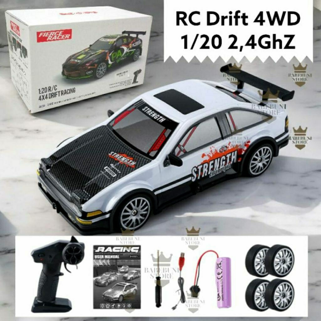 Mobil Remot Rc Drift Frekuensi 2.4GHz, 4 Wd Mainan Mobil balap rc drift