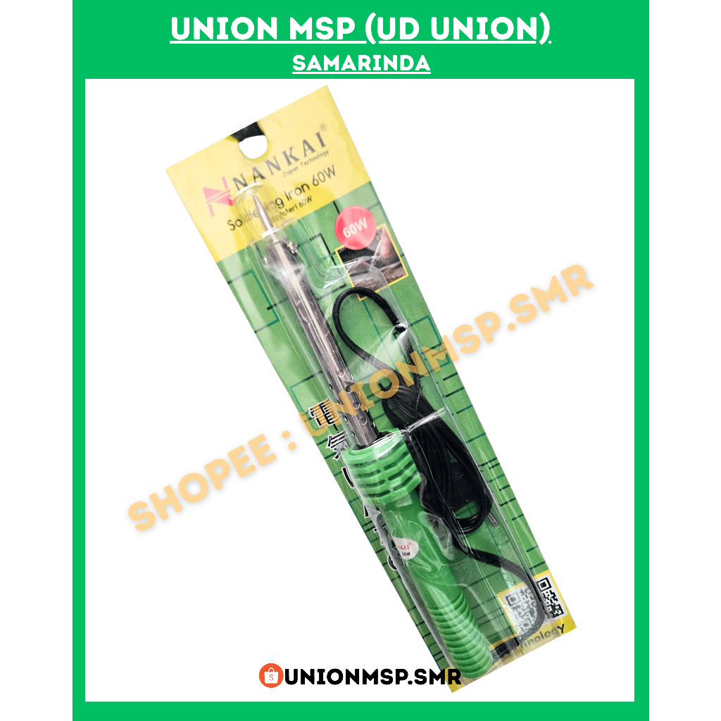 Solder Listrik Nankai 60W Original | Solder Elektronik Gagang Hijau | Solder Listrik Murah Awet