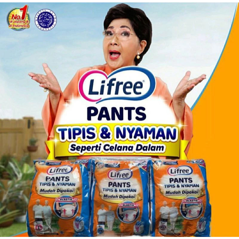 Lifree Popok Celana Renceng M1, L1, XL1 / Rencengan Popok Grosir Termurah 1 renceng isi 4
