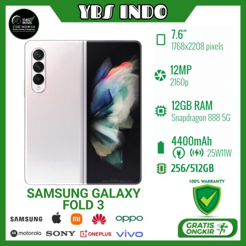 Samsung Galaxy Z Fold 3 12/256GB SEIN - Smartphone Bekas Bergaransi