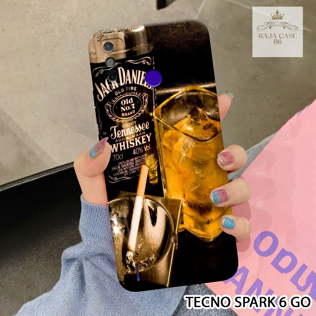 Softcase Tecno Spark 6 Go - Rajacase - Case Tecno Spark 6 Go - Motif Case Minuman - Case Tecno Spark