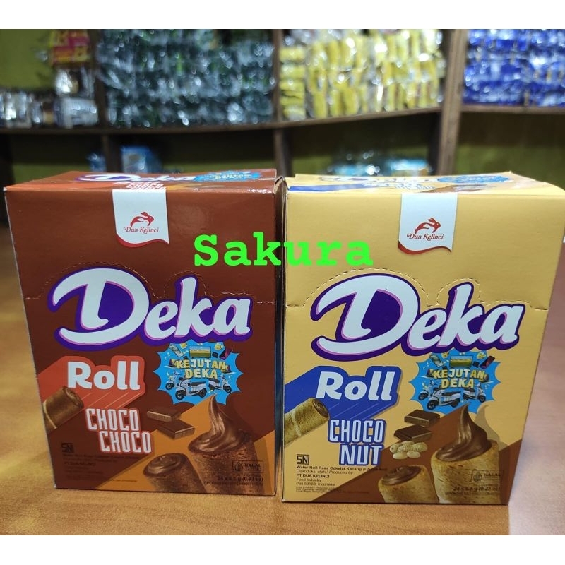 

Deka wafer roll isi 24 x 8.5g choco choco & choco nut