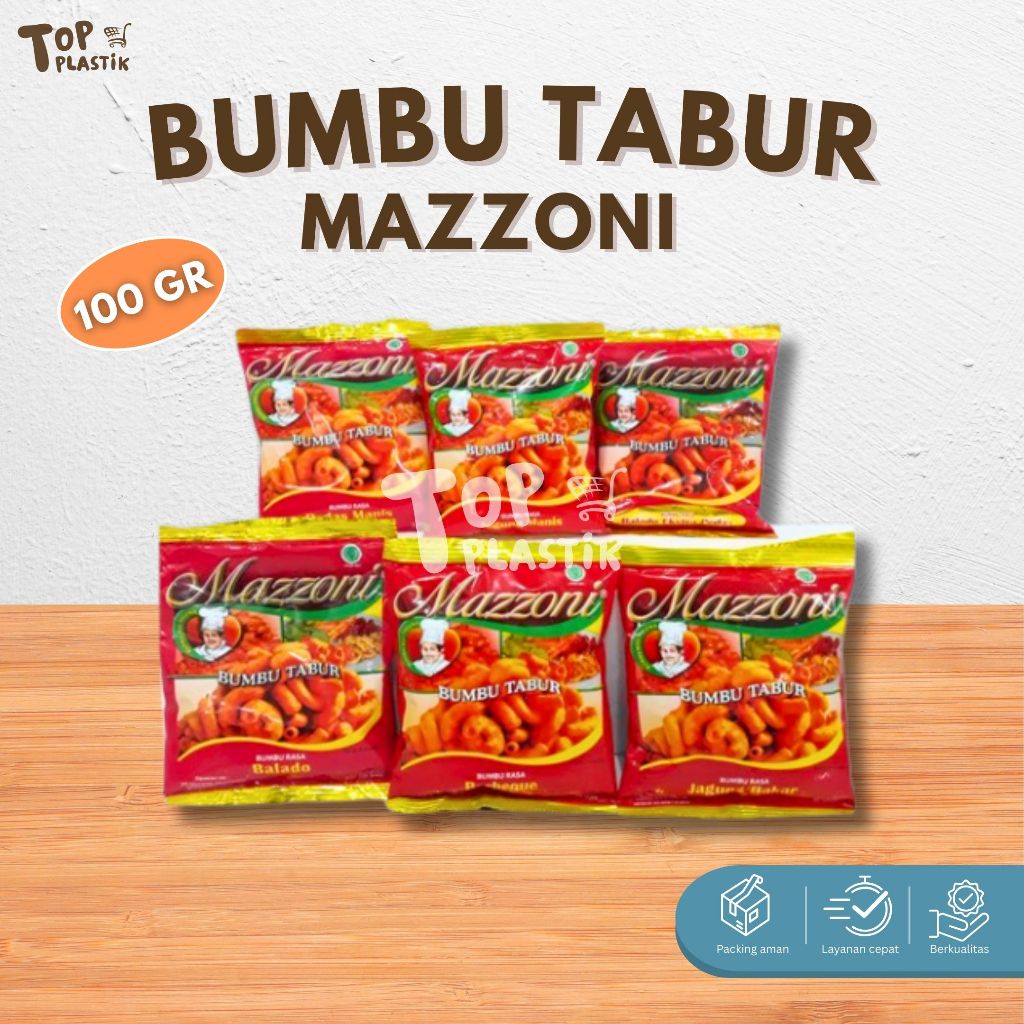 

Mazzoni Bumbu Tabur All Variant 100 Gr: Bumbu Tabur Mazzoni / BUMBU BALADO / KEJU / BBQ