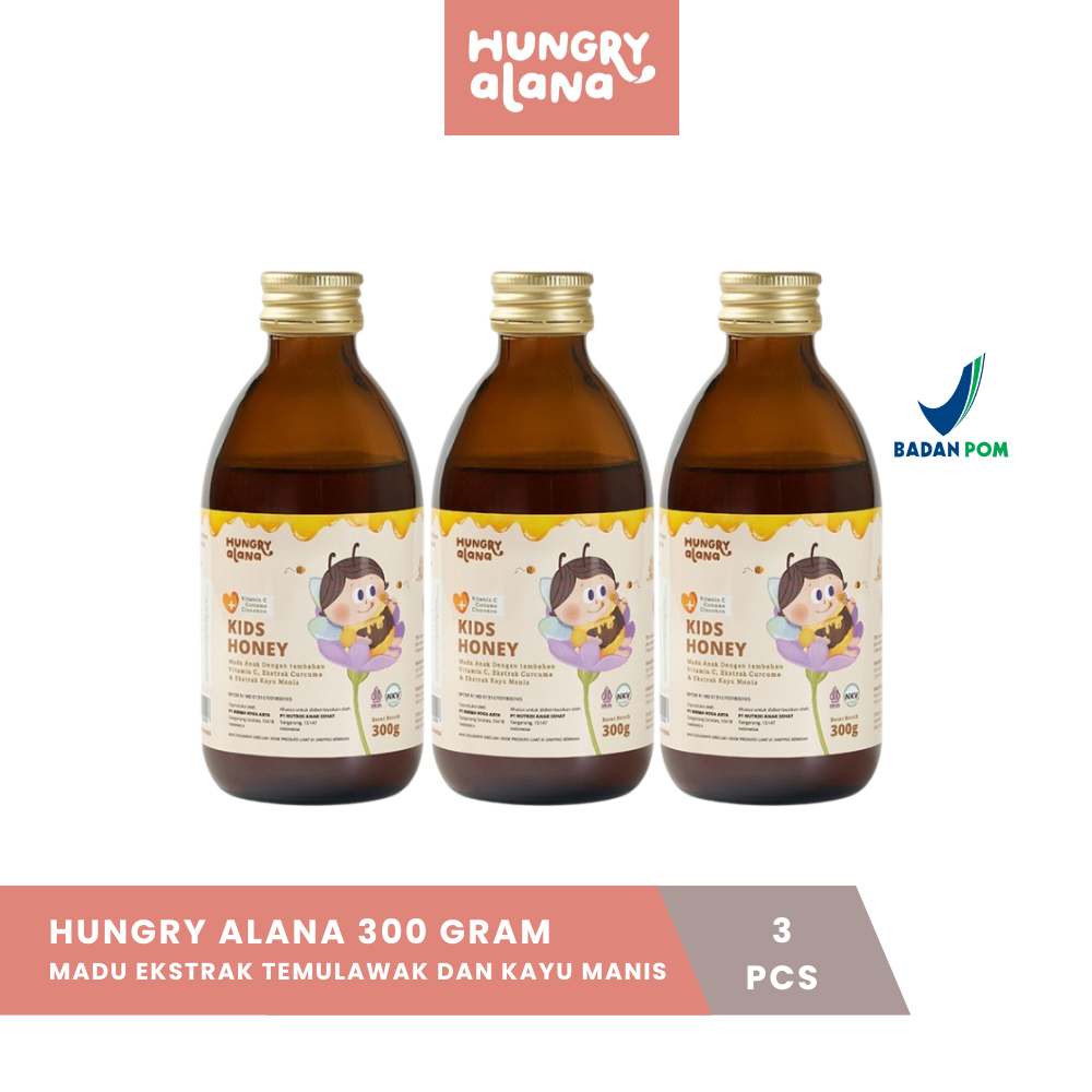 

Hungry Alana Kids Honey - Ekstrak Temulawak dan Kayu Manis 300 Gram - 3 Pcs