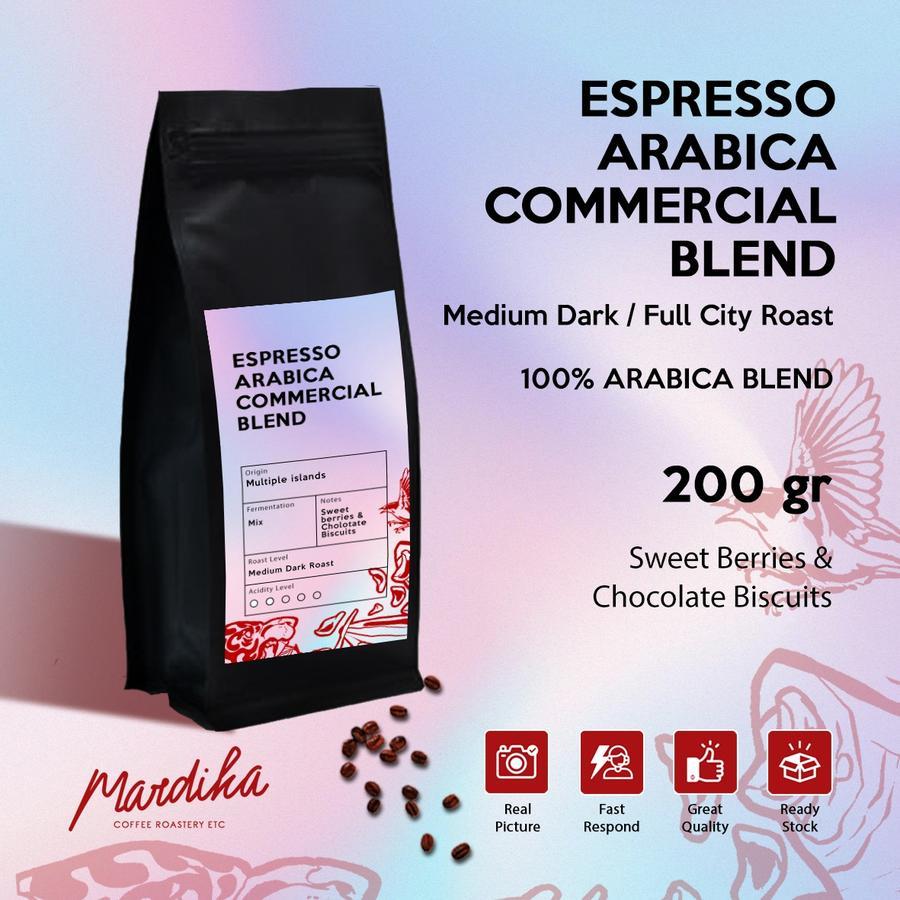 

200Gram Espresso Crema Arabica Commercial Blend - 100% Kopi Arabica Ekonomis Untuk Kopi Susu