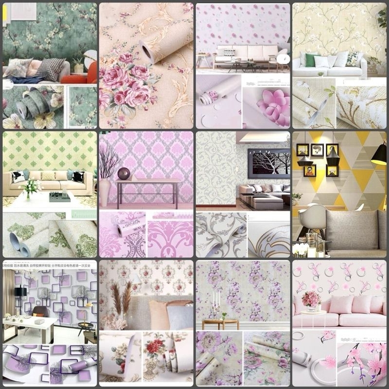 COD | Wallpaper Sticker Dinding  Elegan Ruang Tamu Minimalis