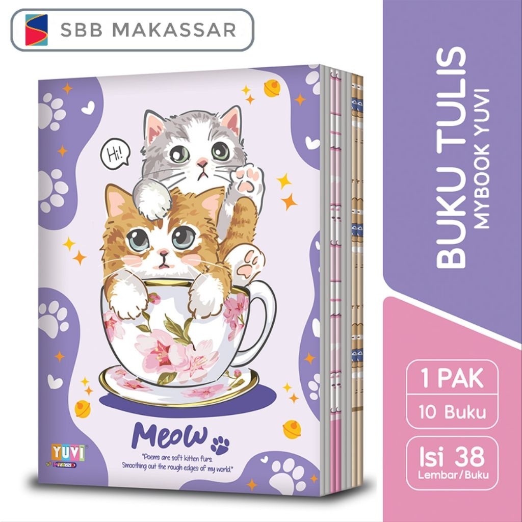 

My Book Yuvi Buku Tulis Cat Cartoon 38 Lembar - 10 Buku
