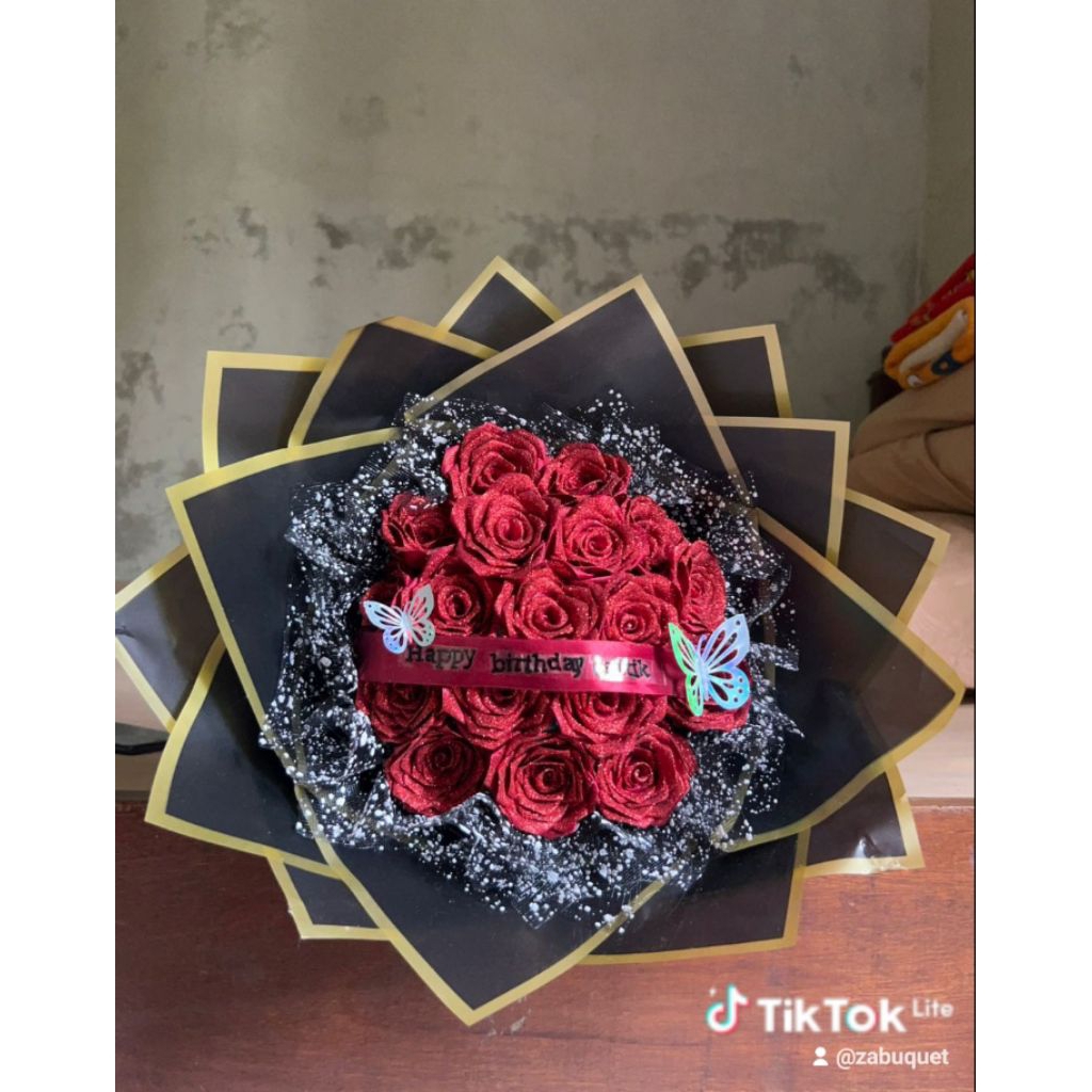 

buquet pita satin 20 tangkai