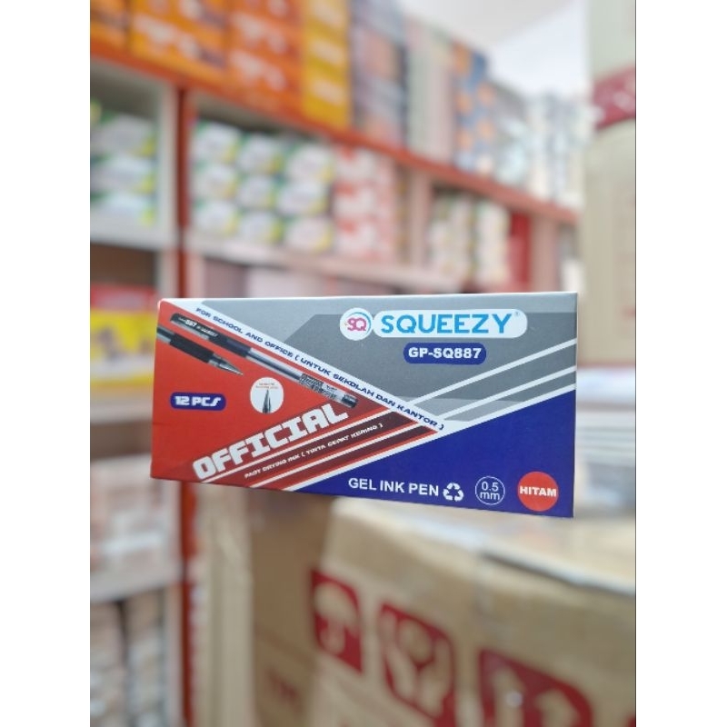 

12 Pcs Pulpen SQUEEZY 887/Bolpoin/Ballpen/Pena Gel/Pulpen Basah