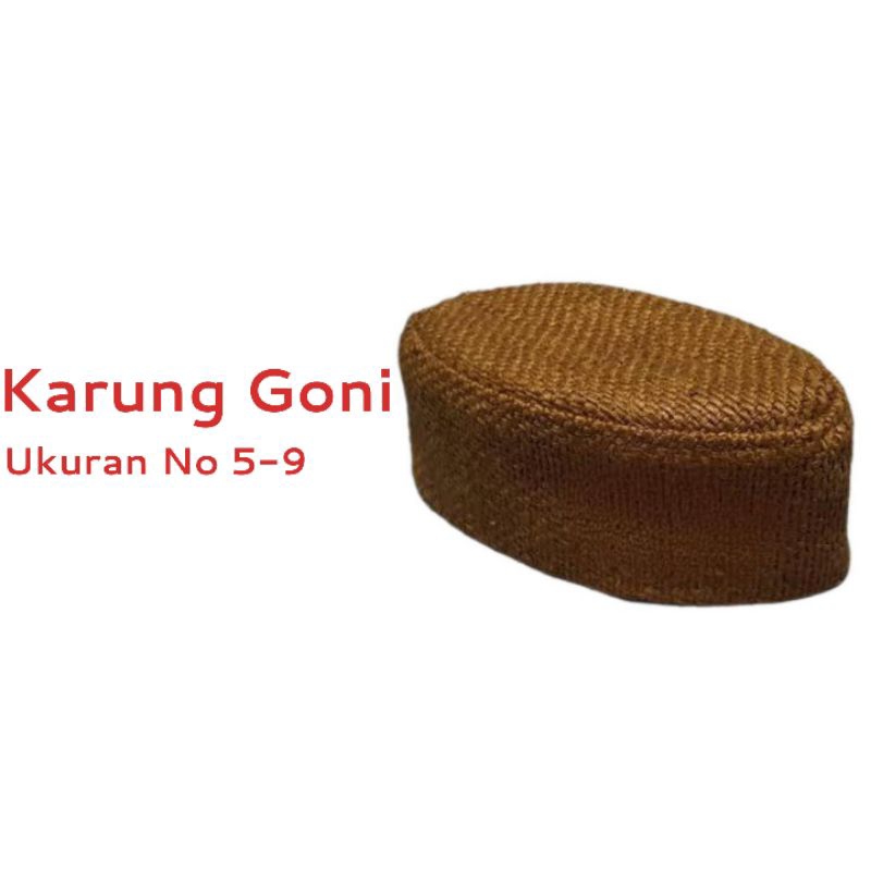 Peci Karung Goni ( Warna Coklat & Natural ) Ukuran 5,6,7,8,9 Tinggi 9 CM