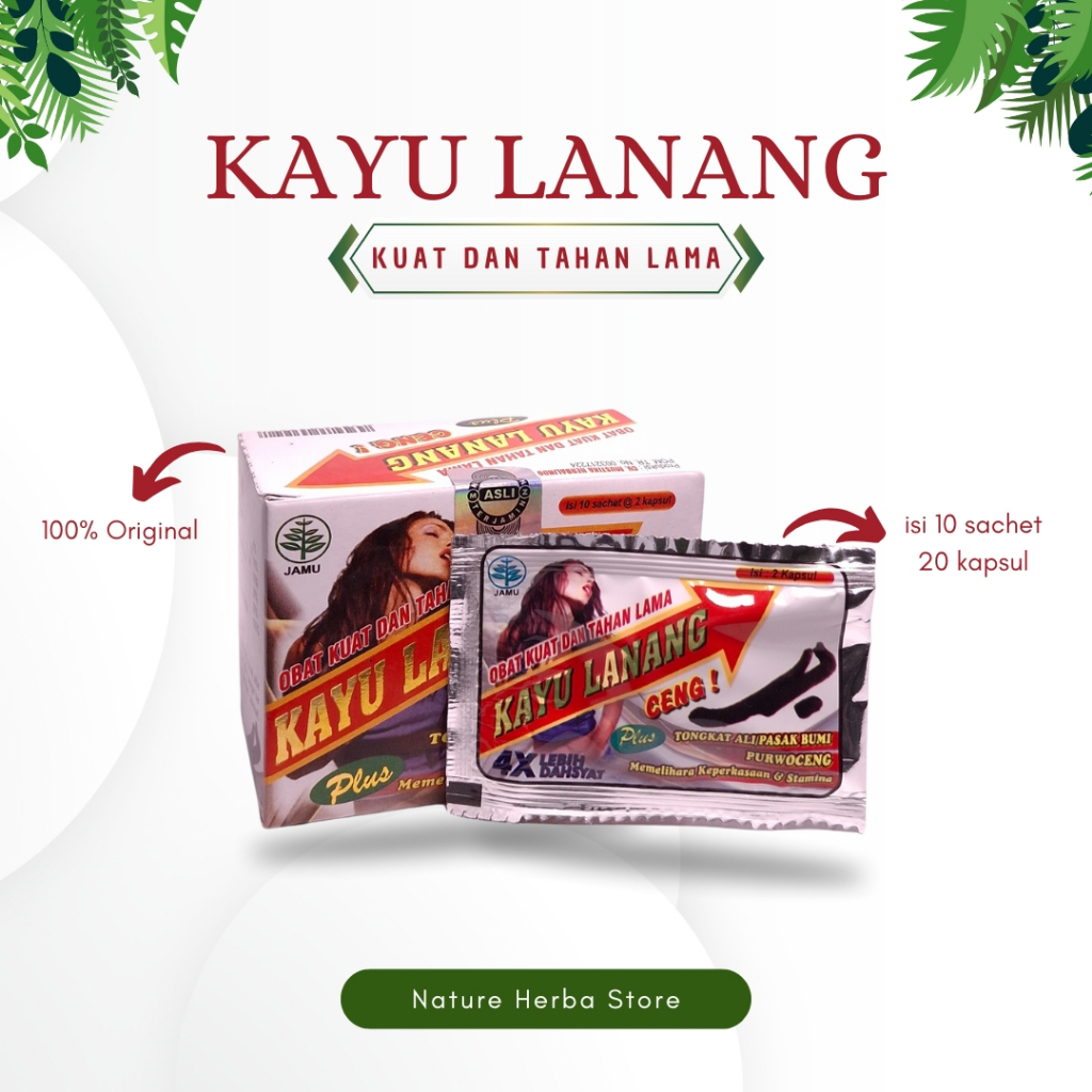 KAYU LANANG CENG 0bat kuat pria herbal tahan lama kapsul stamina pria original 100% halal & bpom