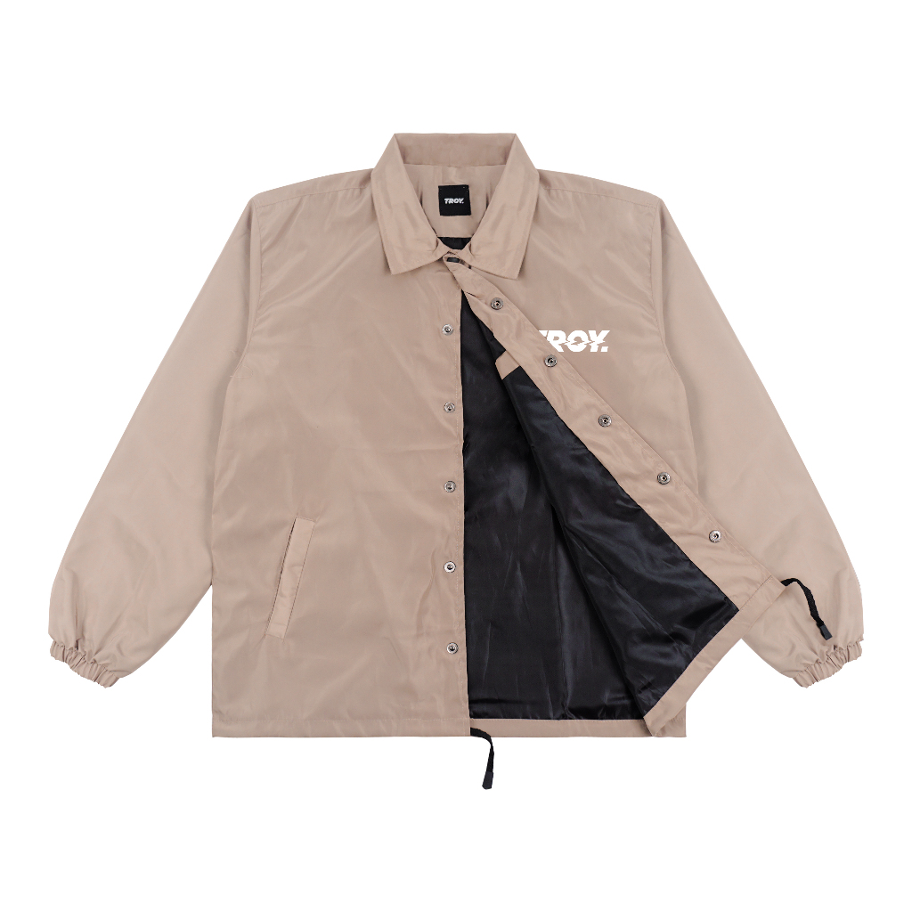 Troy Company Coach Jacket Confusion Khaki - Jaket Windbreaker Coklat Khaki WN 3132