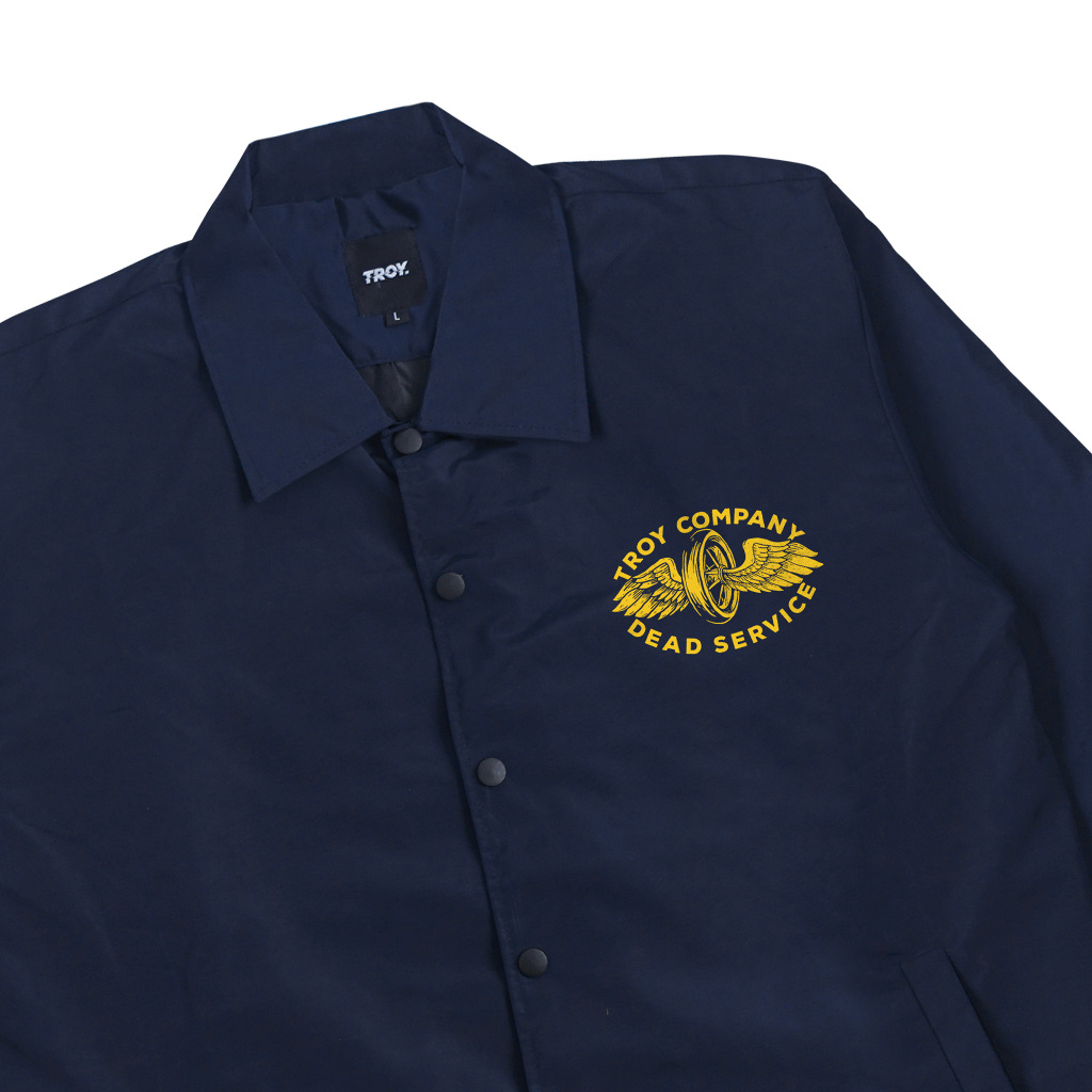Troy Company Coach Jacket Dead Service Navy - Jaket Windbreaker Biru Navy WN 3134