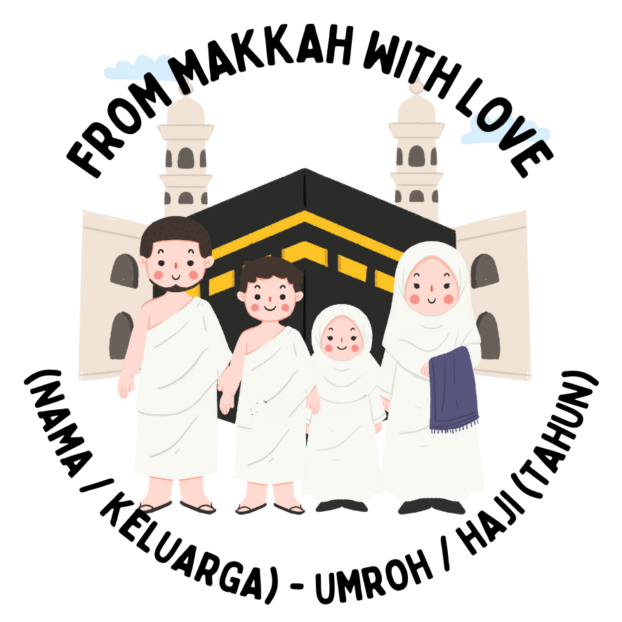 

Sticker UMROH HAJI Custom nama oleh-oleh haji umroh size 4,7cm