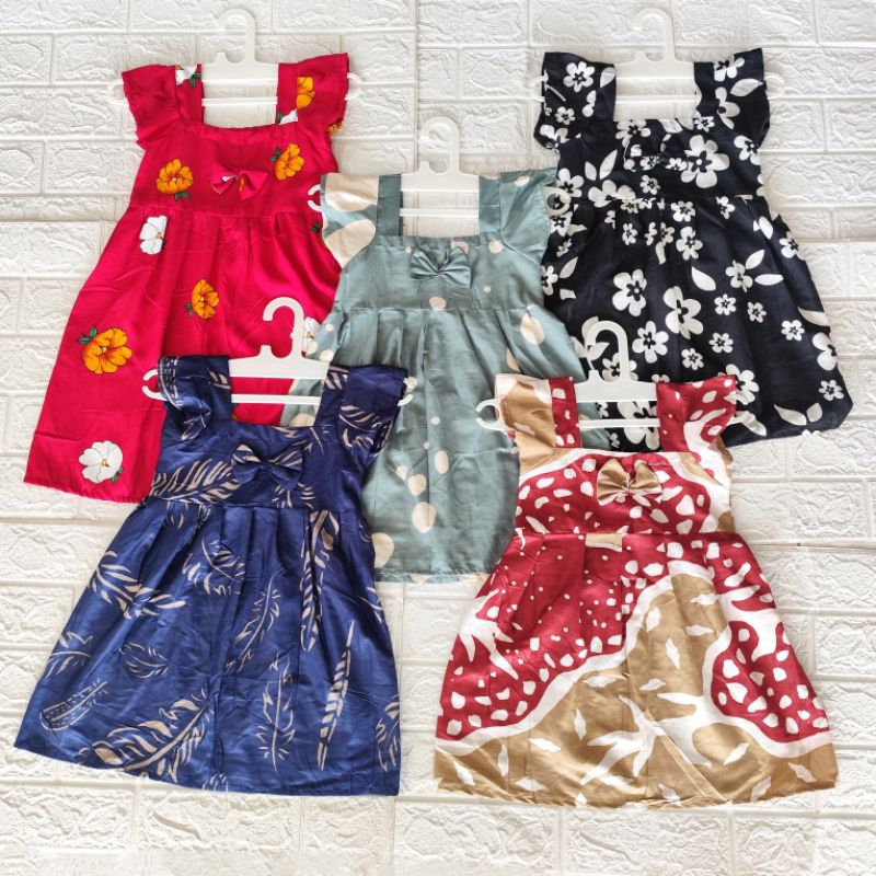 (PROMO) daster anak dress anak baju batik tie dye umur 1-2 tahun