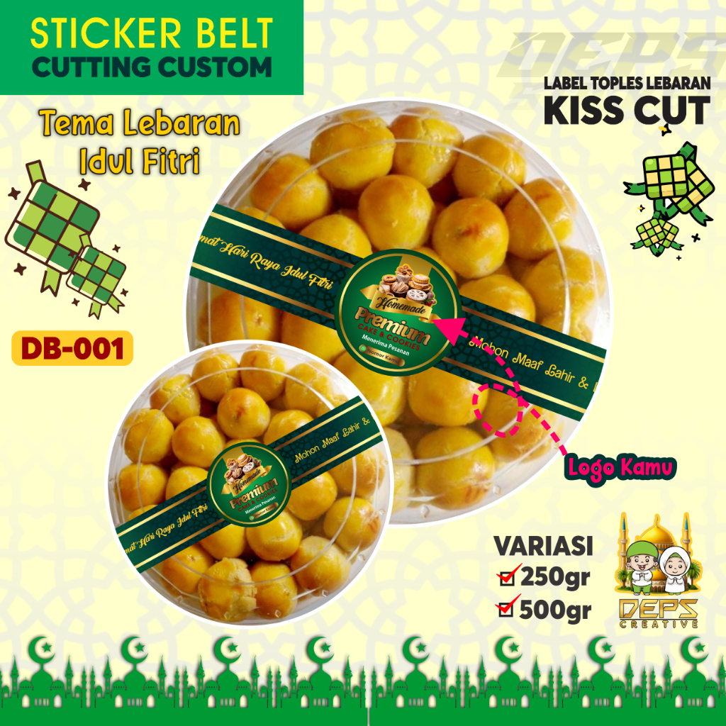 

Sticker label kue toples termurah idul fitri