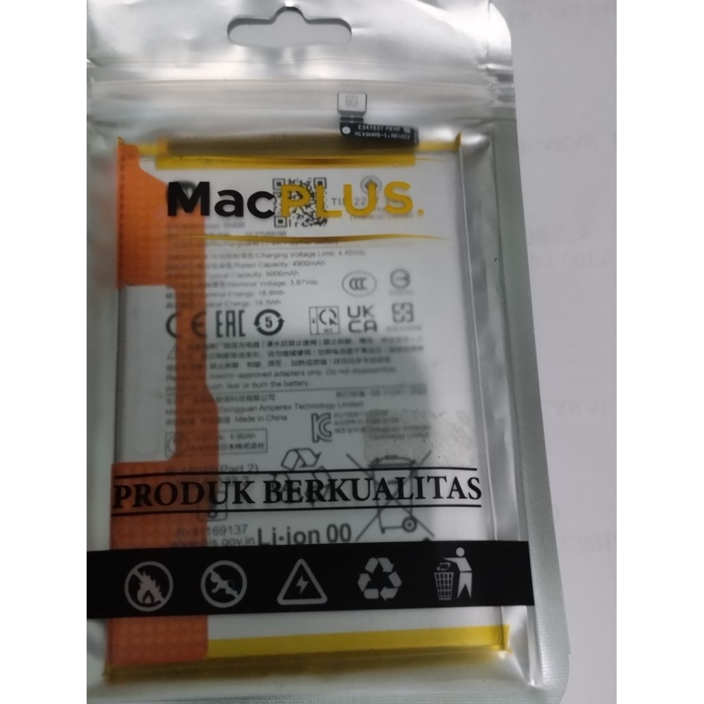BATERAI BM5R MACPLUS/REDMI 12 4G/REDMI 12 5G/POCO M6PRO 5G