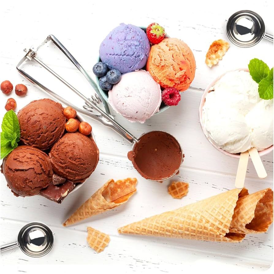 Hello - 1 PC PASTI ORI 100% [ICS6] Ice Cream Scoop BESAR DIAMETER 6CM Sekop Sendok Es Krim Stainless