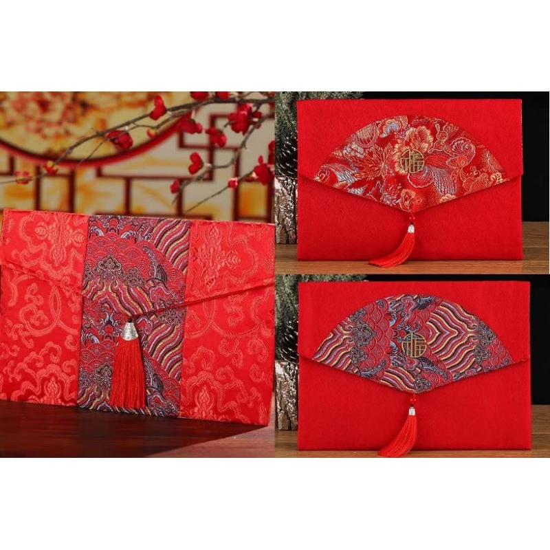 

Angpao dompet jumbo kain ukuran besar sangjit / wedding / pernikahan / married