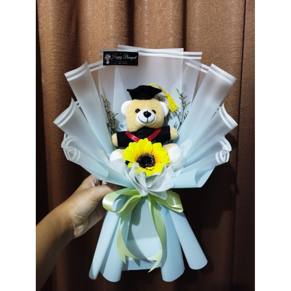 BUKET BONEKA WISUDA SIMPLE / BUKET BONEKA MINI / BUKET WISUDA SIMPLE