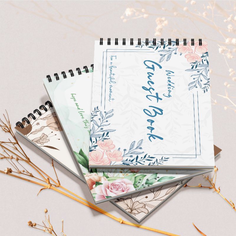 

BUKU TAMU WEDDING/Nama pengantin dan tanggal acara/Buku catatan tamu wedding