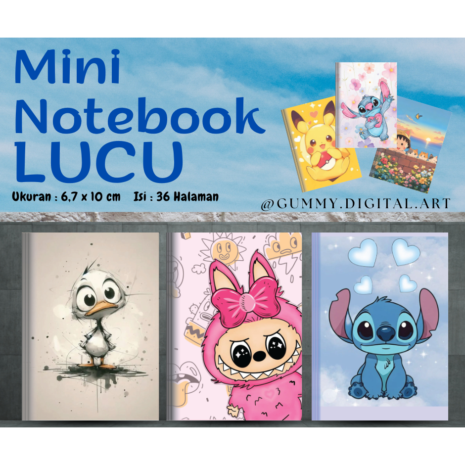 

Buku Tulis Memo Kecil Mini Motif Kartun | Mini Notebook