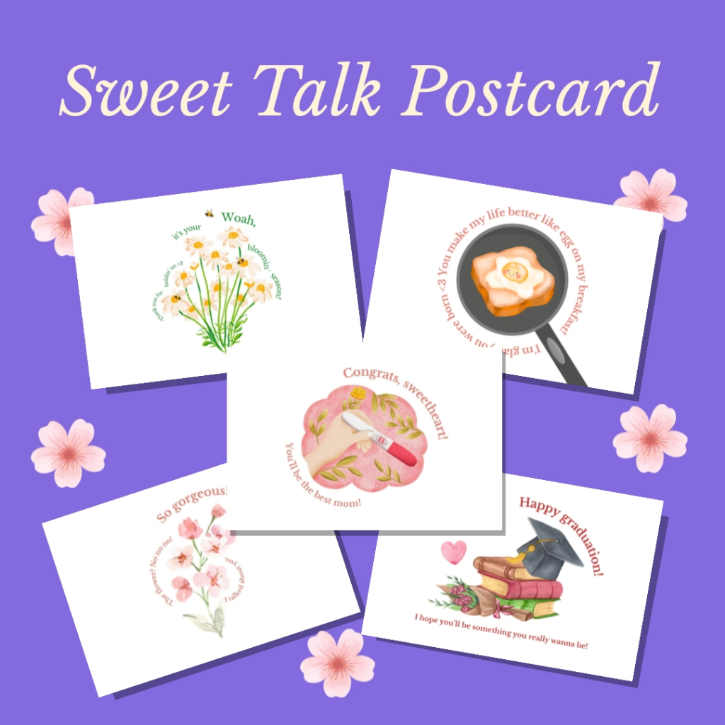 

Sweet Talk Postcard | Kartu Pos Ucapan Manis | Kartu Ucapan Manis | Verystuatic