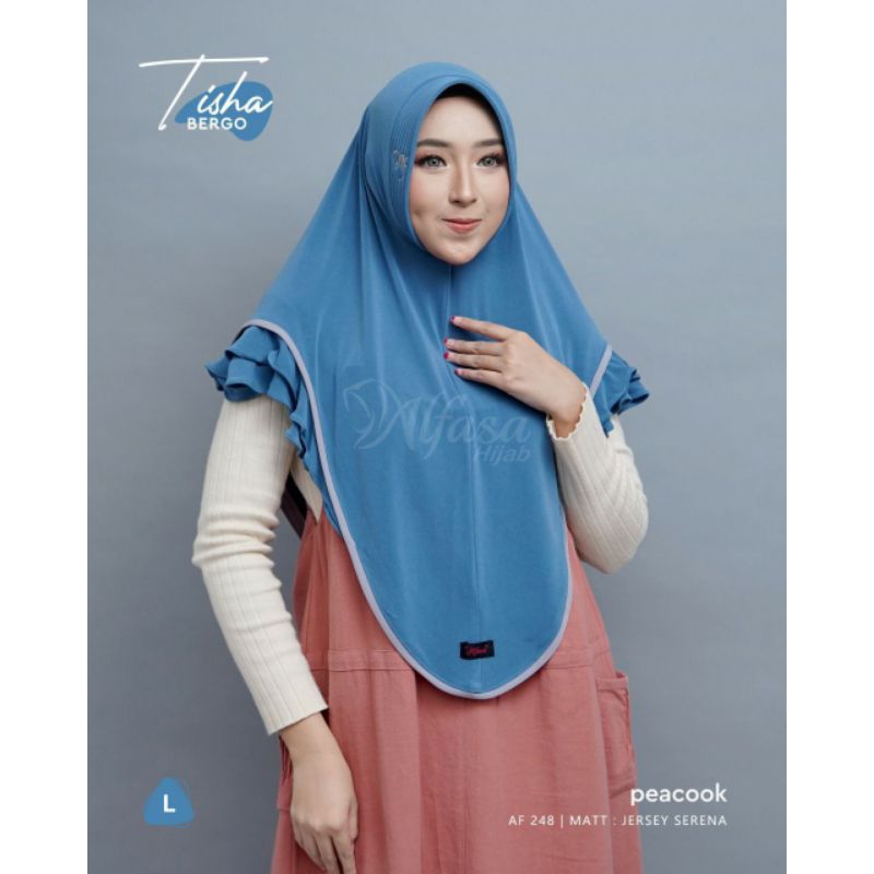 BERGO TISHA By Alfasa Hijab, jilbab Jersey, jilbab harian