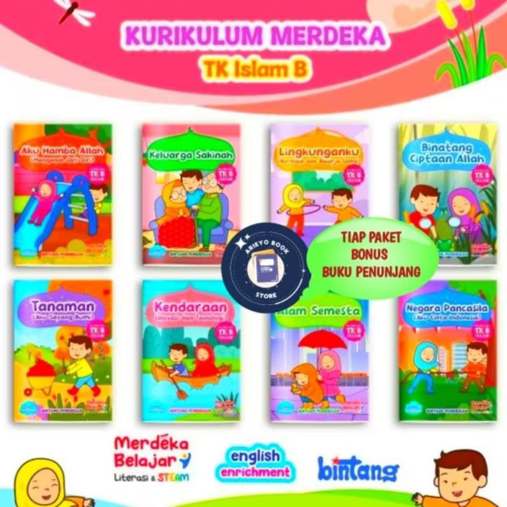 Buku Kurikulum Merdeka Islami|Buku TK PAUD Islami|TK Islam