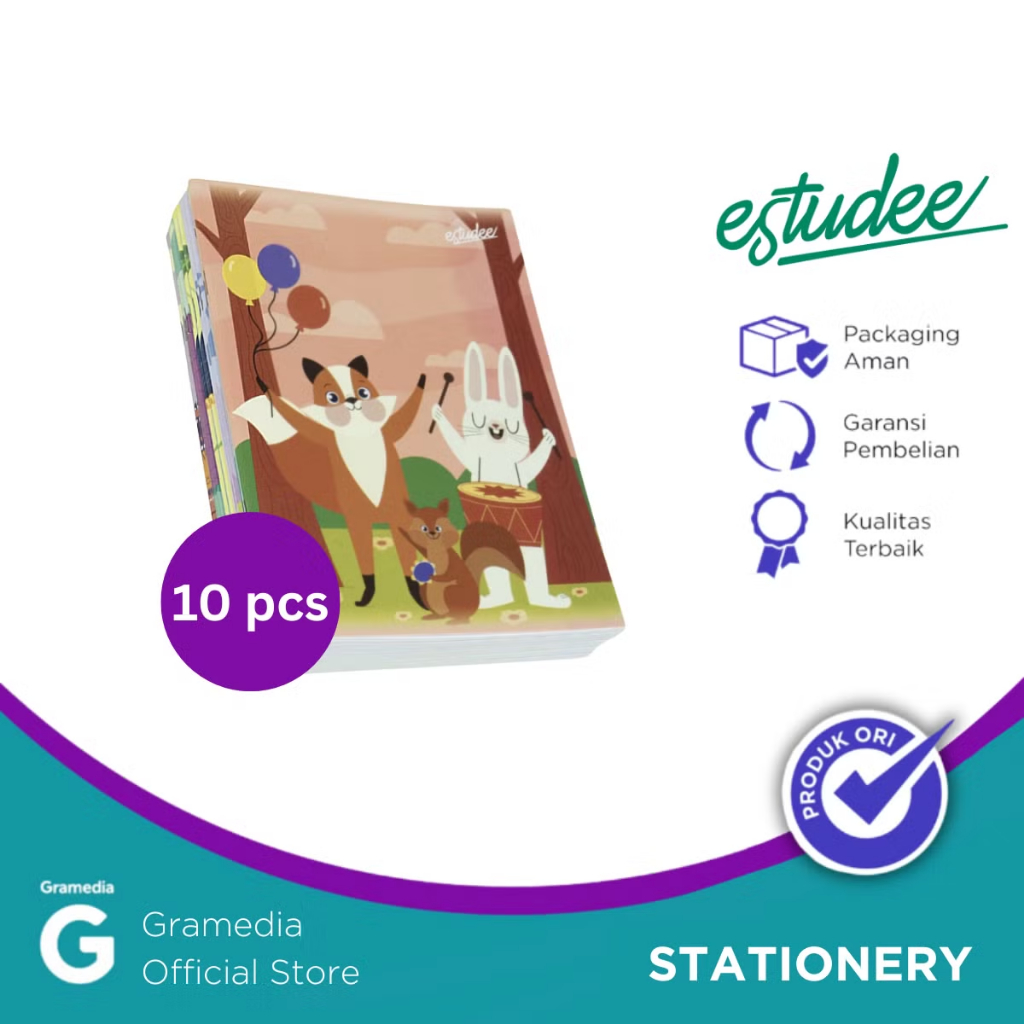 

Gramedia Cirebon - Buku Tulis ESTUDEE I KWARTO 58 ANIMALS ISI 10