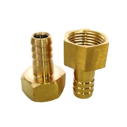 Nepple Selang Drat Dalam Kuningan - 6mm x 1/2"