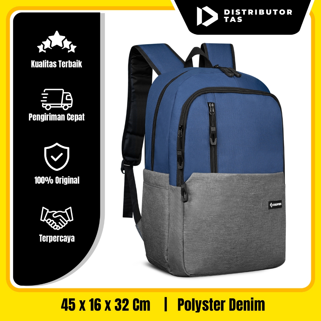 PALOMA - Tas Ransel GOLDVERS Tas Pria Wanita Tas Sekolah Tas Kuliah + FREE RAINCOVER + SLOT LABTOP