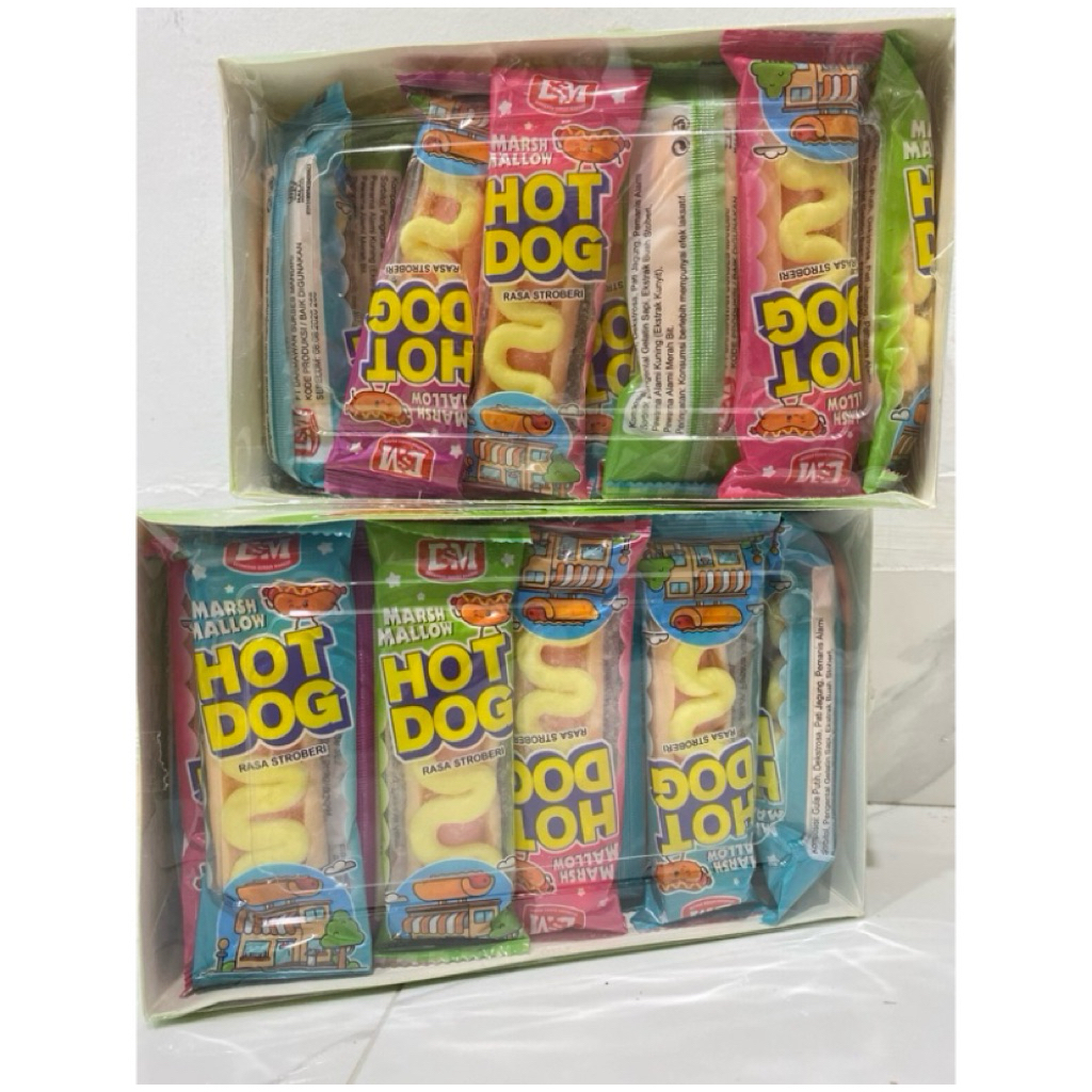 

PERMEN HOT DOG MARSHMALLOW RASA STRAWBERRY(isi30 pics/kotak)