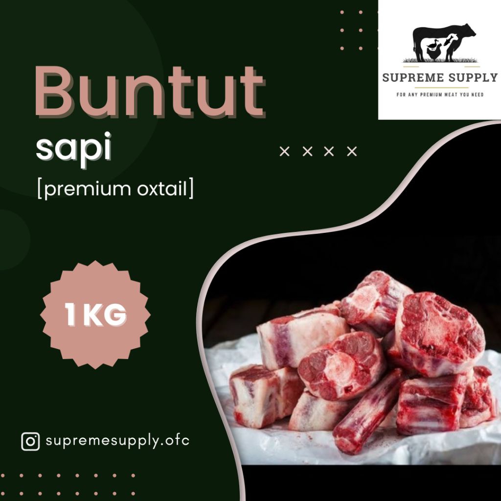 

PREMIUM Buntut Sapi 1 kg | Fresh Halal Organic Oxtail Beef Daging Segar Frozen