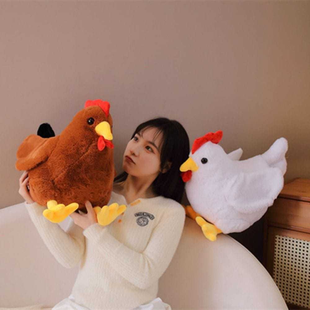 Boneka Hewan Ayam Gemoy Lucudan Imut Boneka Ayam Negri Boneka Ayam Petelur Boneka Mainan Anak Hadiah