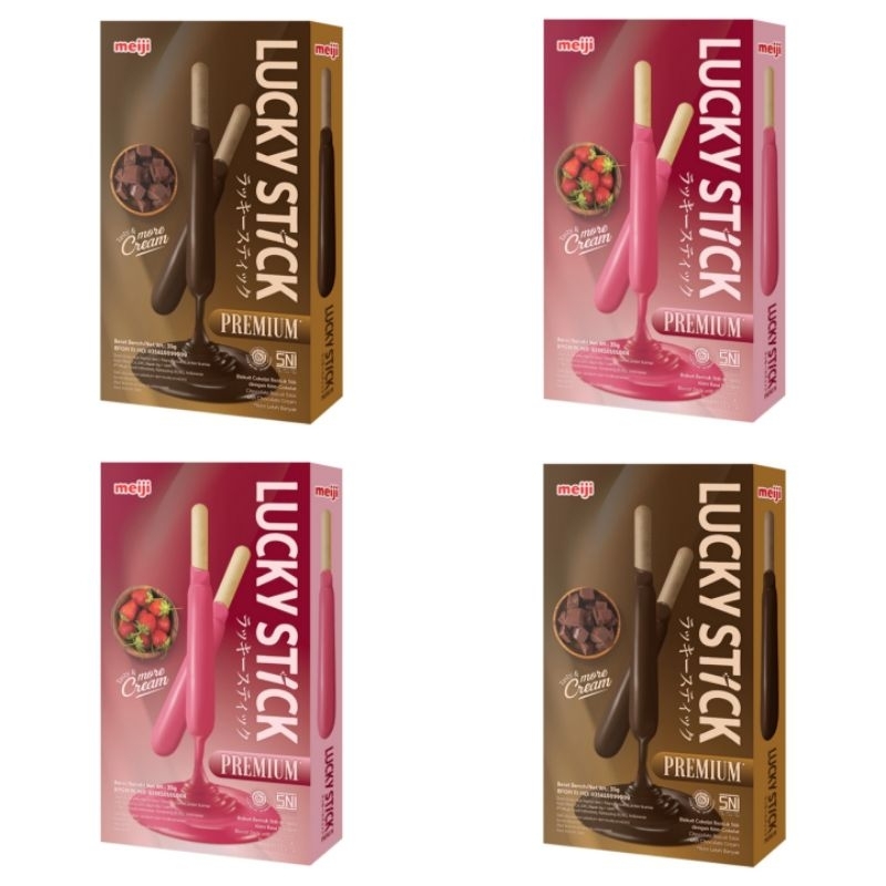 

Lucky Stick Biskuit Stick Cokelat Premium & Strawberry Premium 35 g