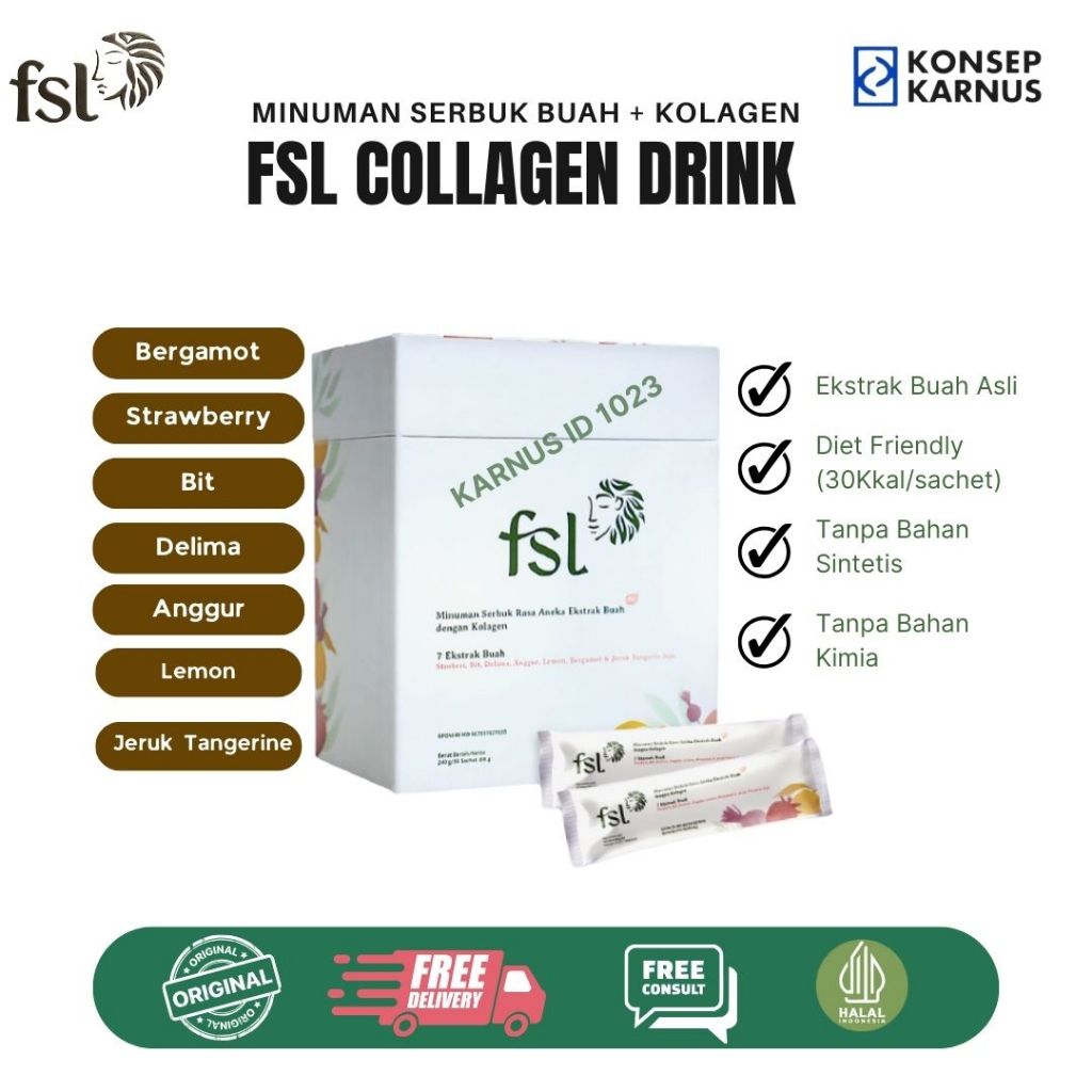 

FSL Collagen Drink Minuman Kolagen Halal dengan 7 Ekstrak Buah Asli