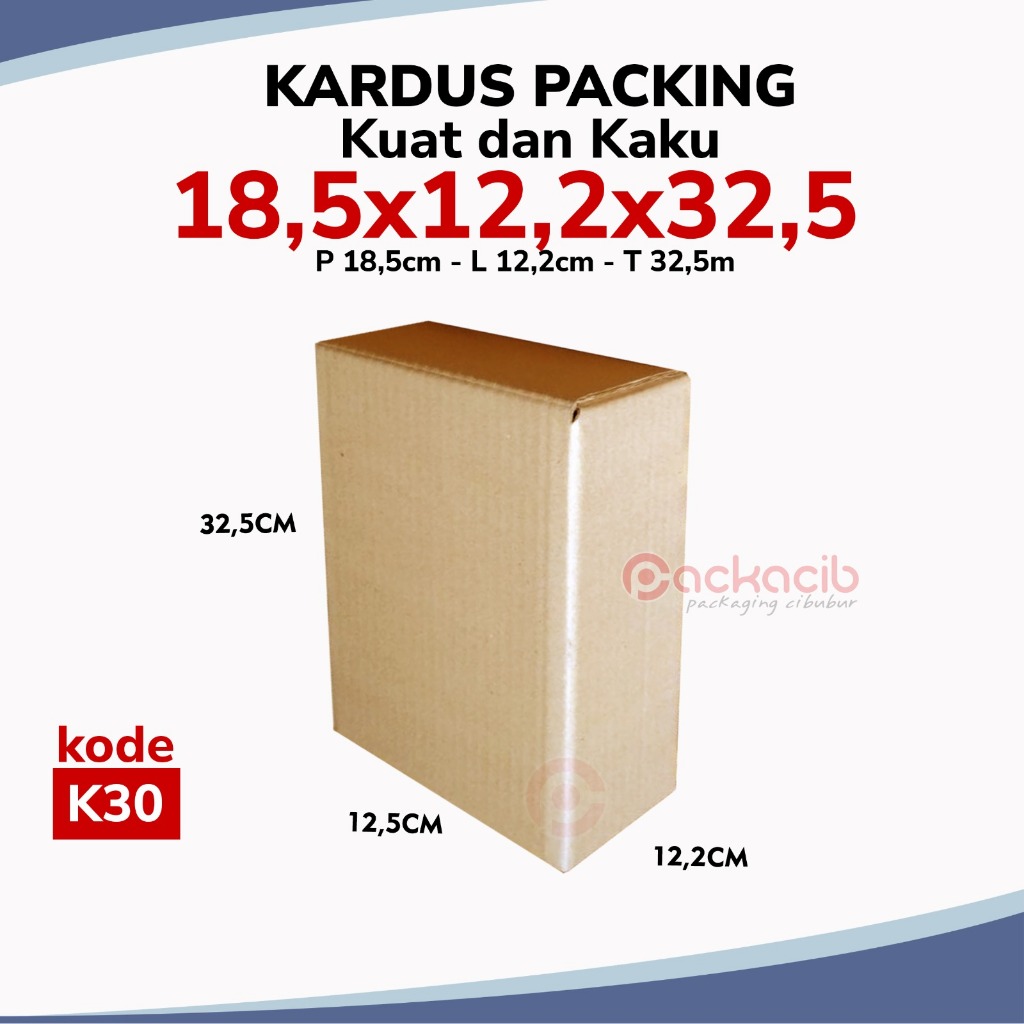 

[K30] Kardus Packing Ukuran 18,5x12,2x32,5 cm K30 Packing Online Shop Murah Dan Berkualitas Kuat Dan Kaku