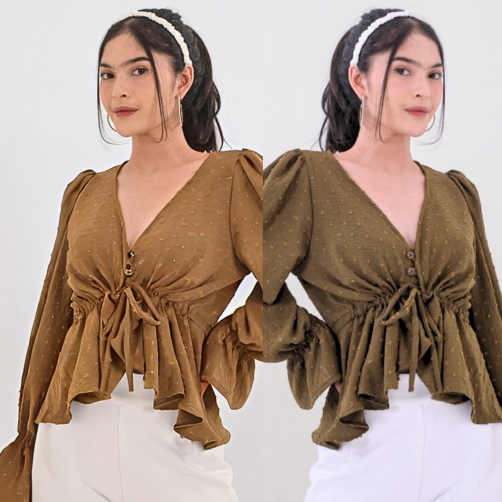 Pilihan Kayla Blouse Uragiri Premium  Zura Blouse Top Uragigiri Airflow  Blouse Wanita Wrap Top Ramp