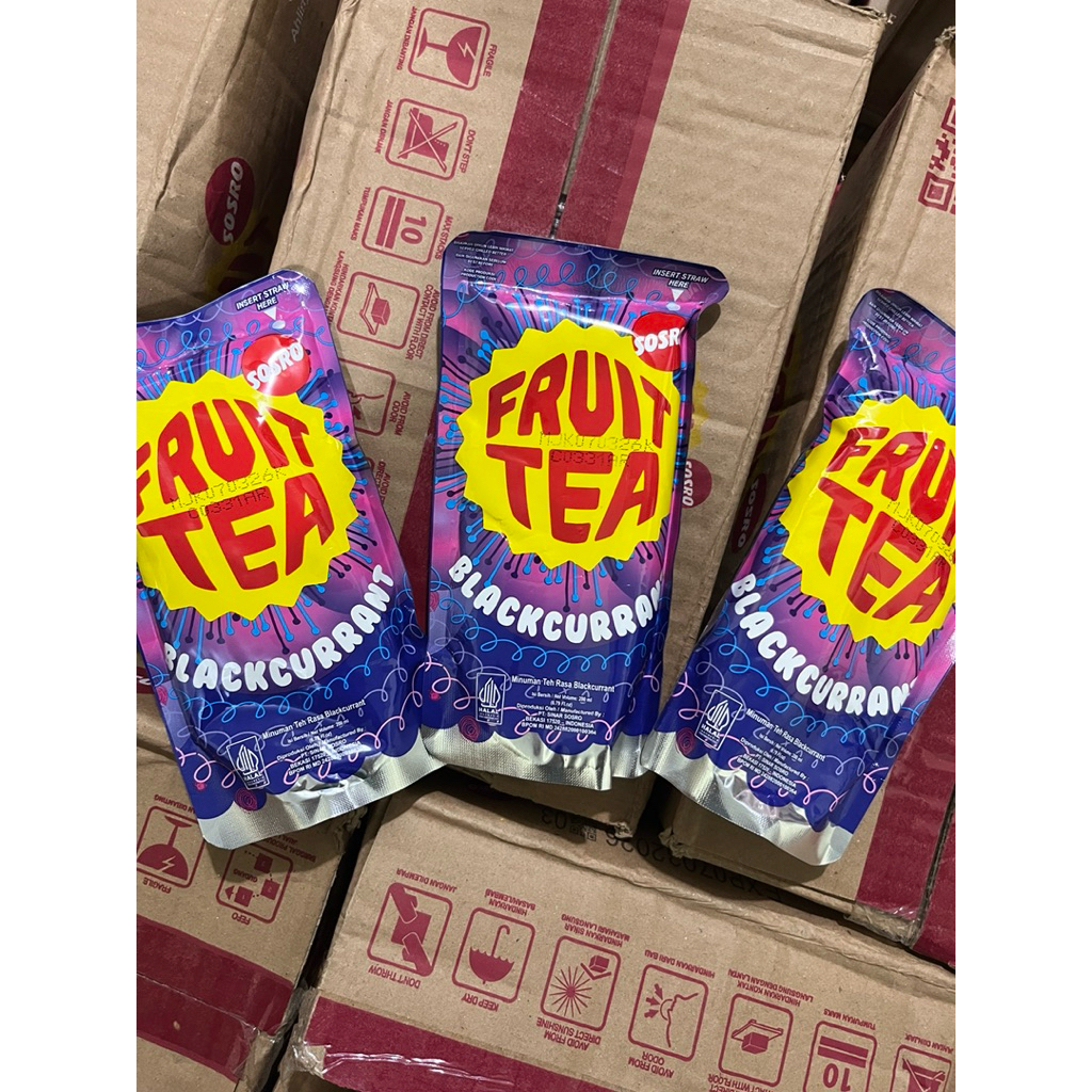 

fruit tea pouch 200ml 1 karton isi 24