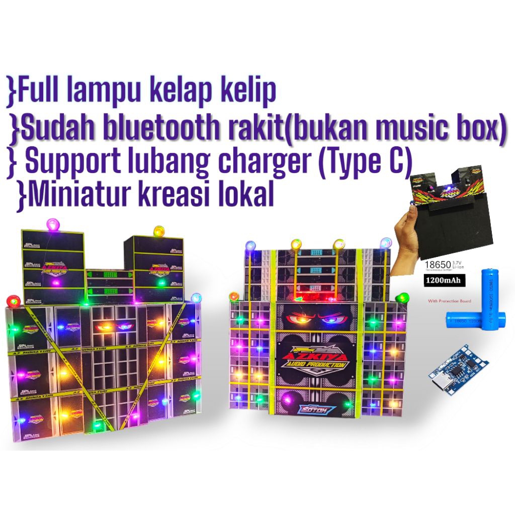 Miniatur sound horeg/miniatur sound system sudah support bluetooth
