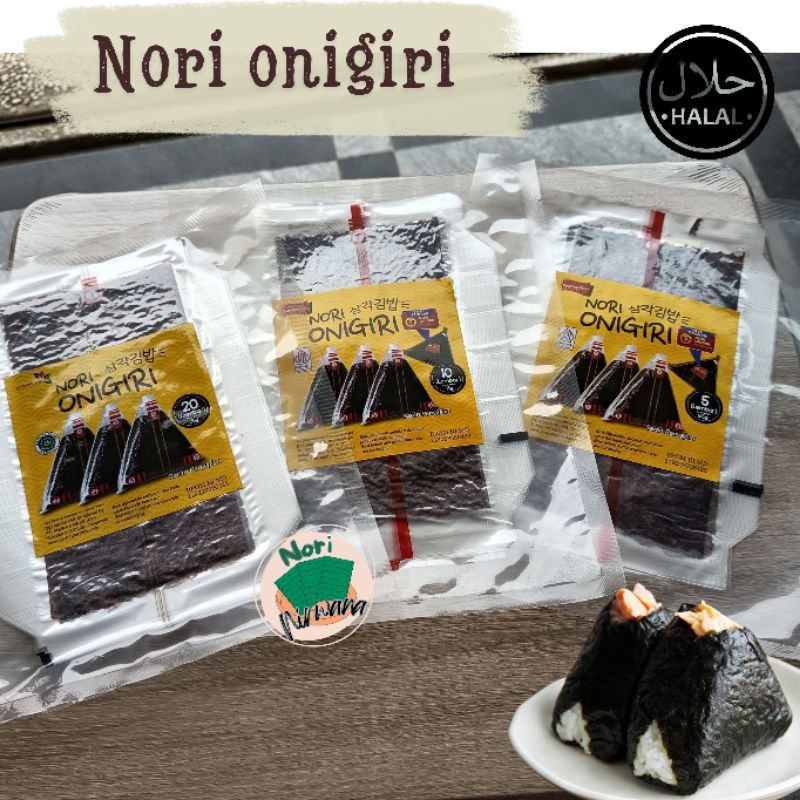 

NORI ONIGIRI Wrapper JAVA HALAL / Seaweed Nori Wrapper Nori Triangle / Sushi Nori Rumput Laut