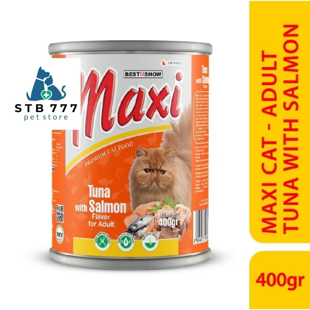 

MAXI CAT ADULT Tuna with salmon 400Gr - Makanan kucing kaleng