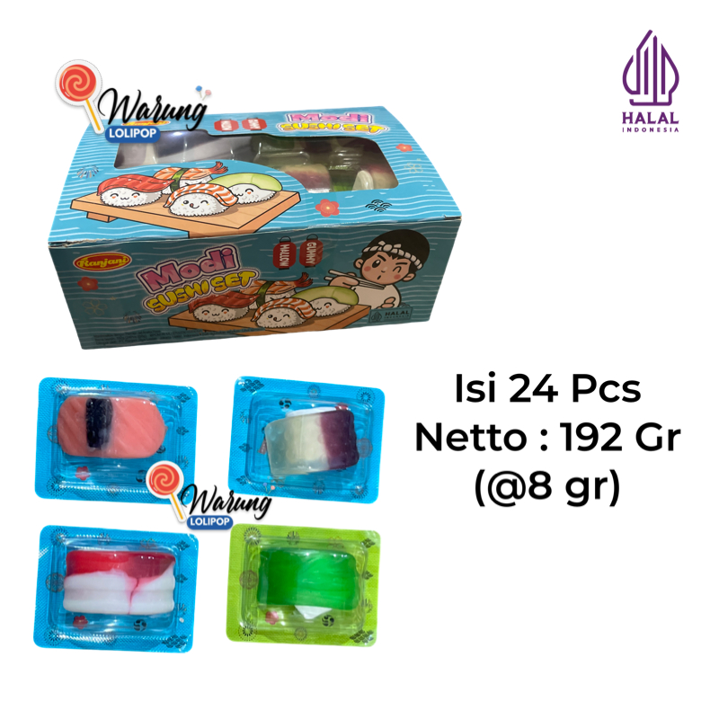 

Permen Marshmallow Sushi Lunak 24x8gr – Rasa Buah Segar