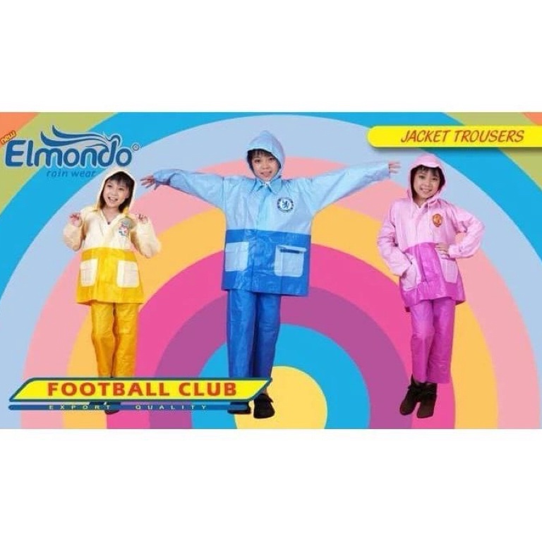 KODE A75F Jas Hujan Anak ELMONDO FOOTBALL CLUB EJC 33