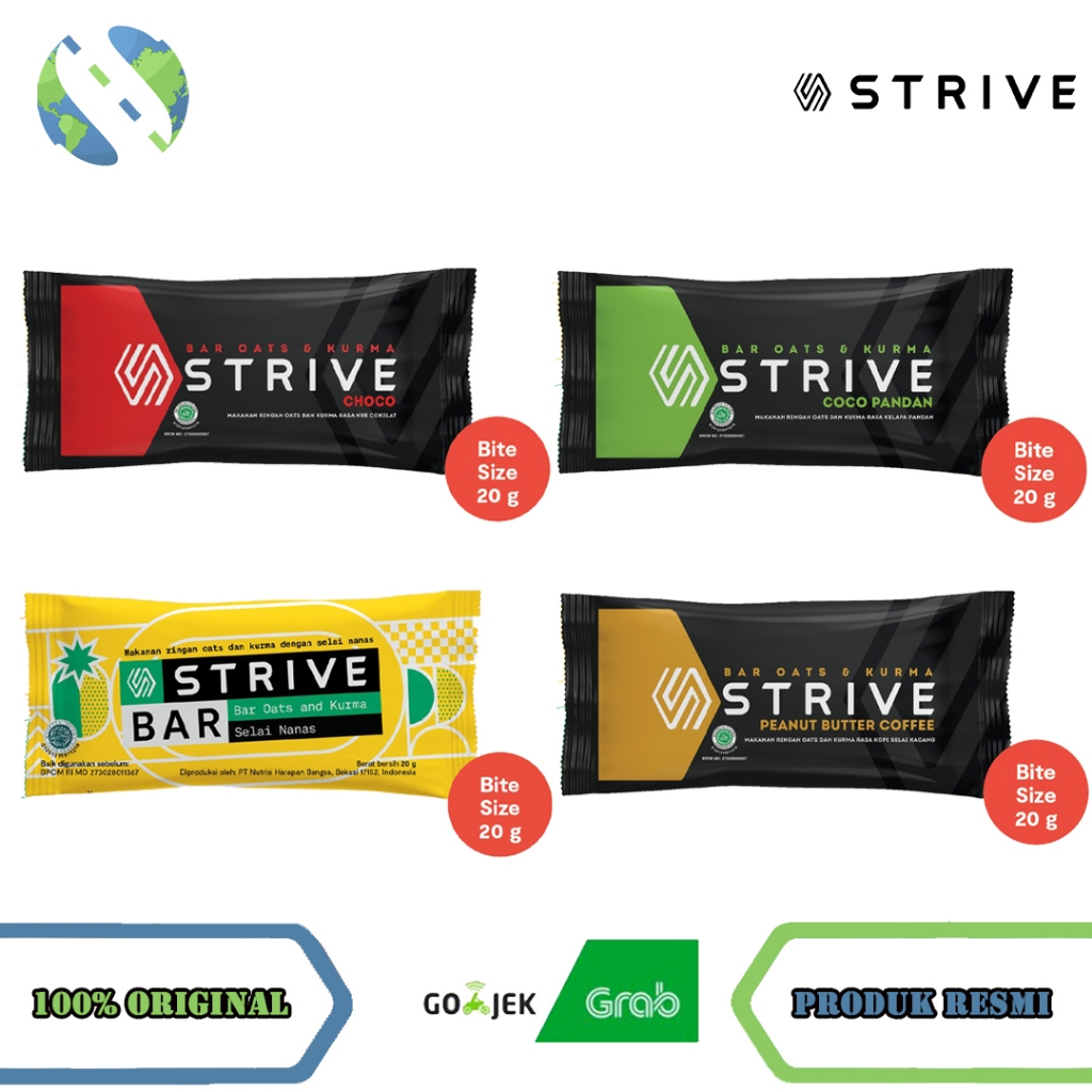 

Makanan Sehat Strive Energy Bar Bite Size - 20gr