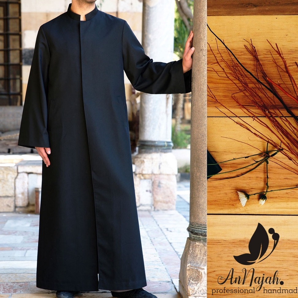 KODE D25O Outer Blazer Jas Masyaikh al Azhar Mutawalli Cairo Kain Drill Premium Japan AN2