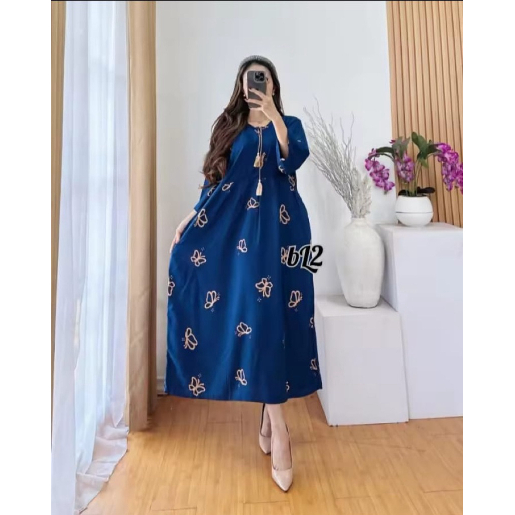 Drees Kekinian Motif Kupu Kupu Terbaru Dress Viral 2025