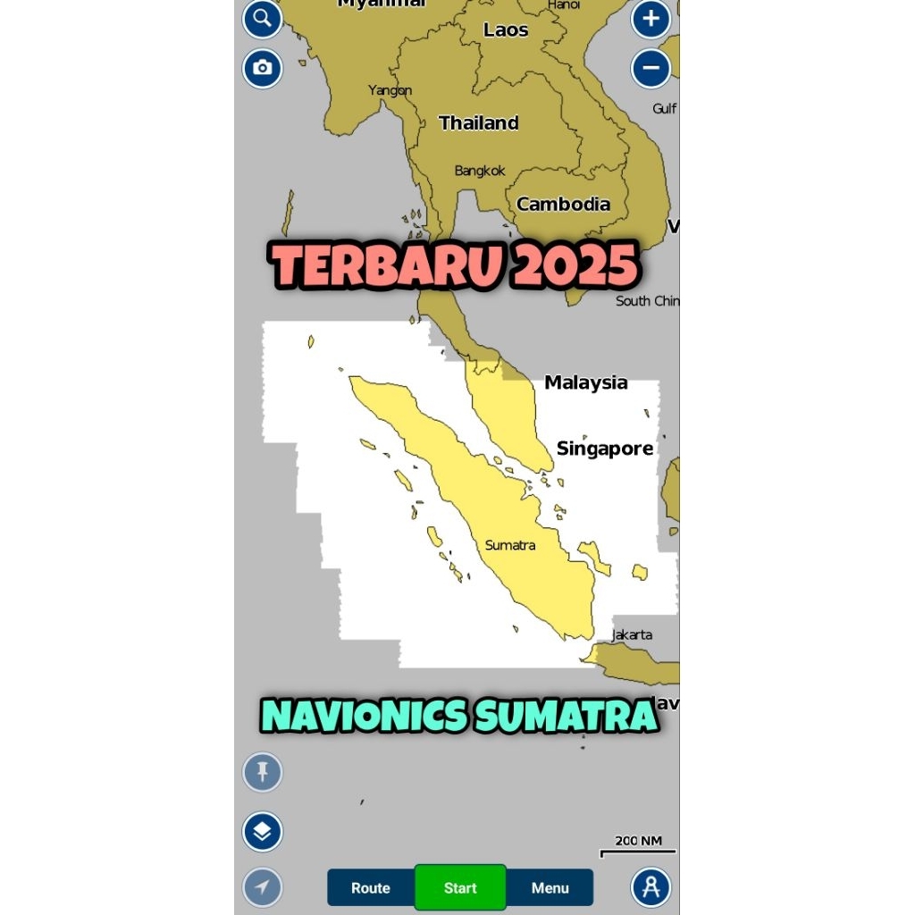 PETA LAUT NAVIONICS PULAU SUMATRA