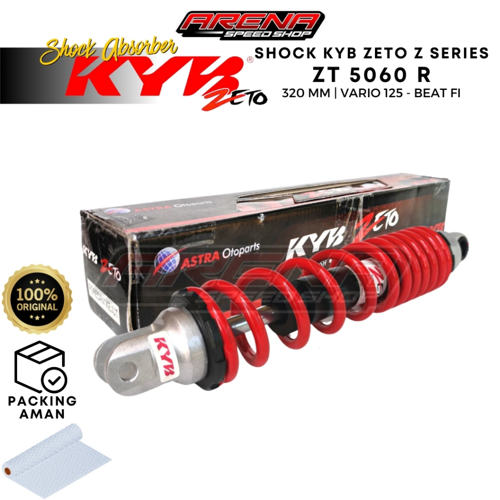 KYB Zeto KYOS ZT5060 320mm - Shock Breaker Vario 125 Beat Fi Kayaba Z Series 320 mm MERAH Original